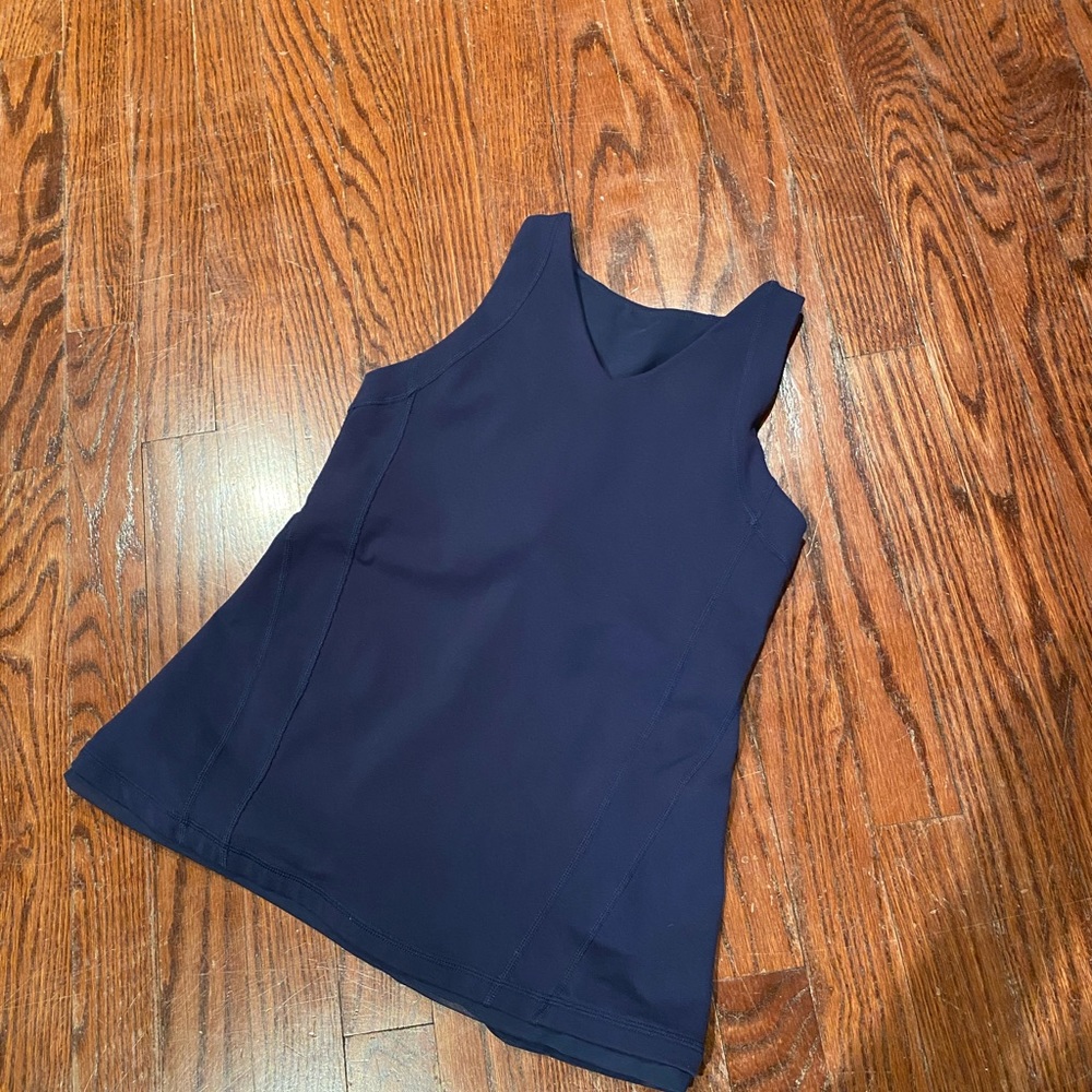 Navy Lululemon Racerback Tank with pocket